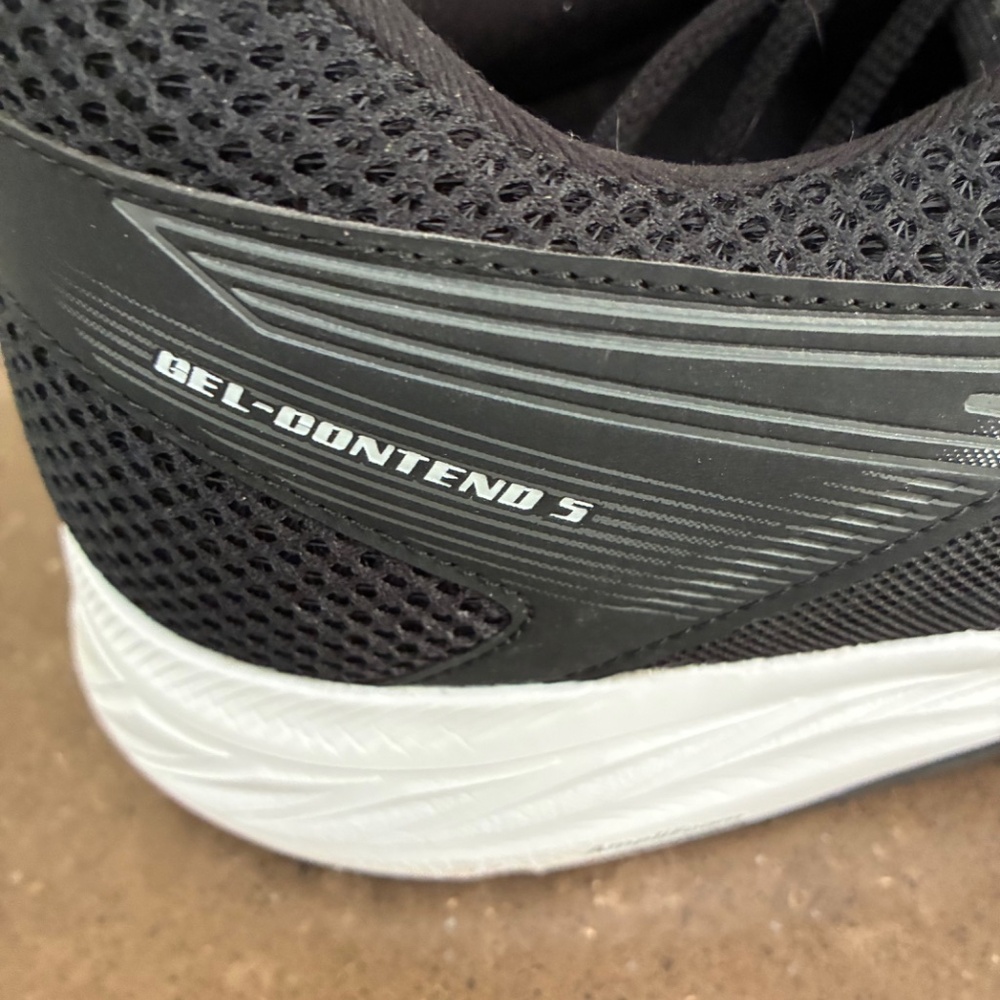 Asics Gel Contend 5 Black Silver Running Shoes Amplifoam Soles Comfort Mens 14 - Picture 3 of 5